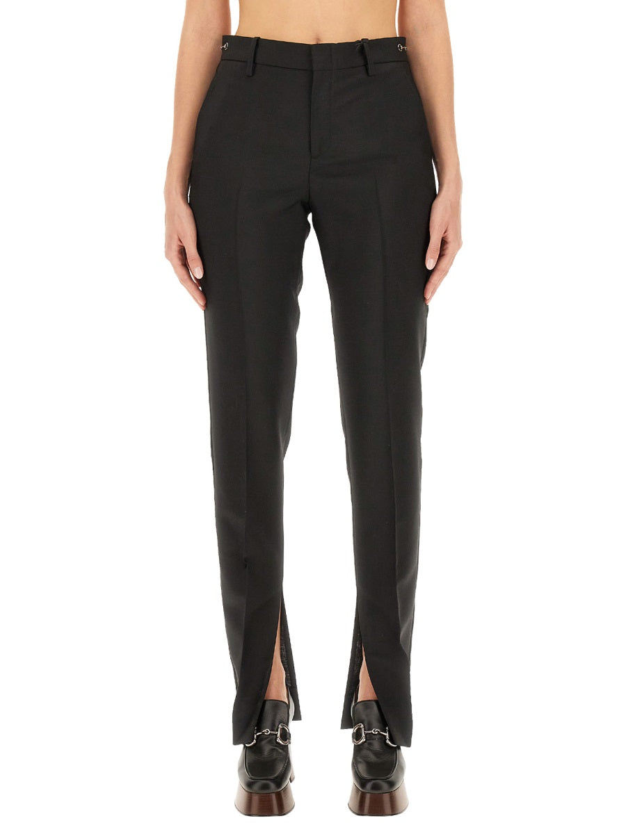 Gucci Mohair Wool Trousers — Black