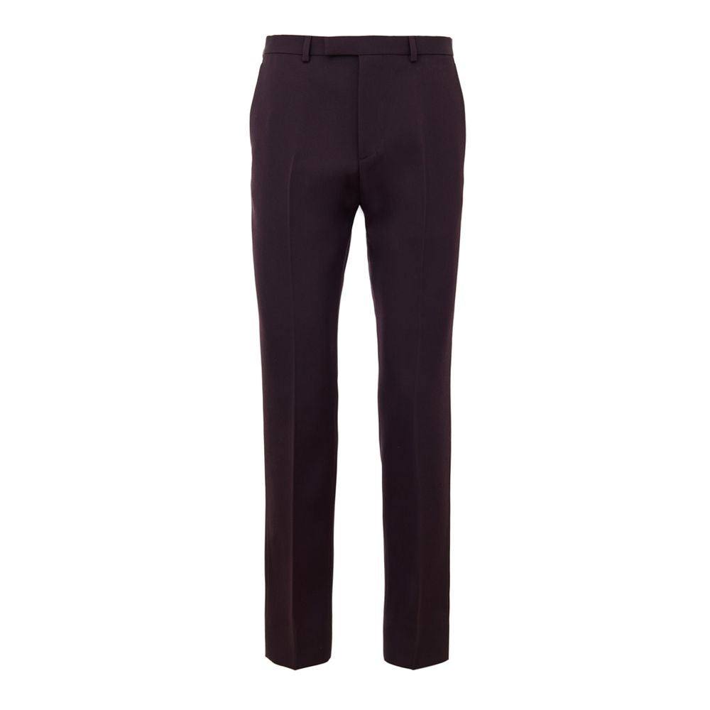Gucci Wool Trousers — Burgundy