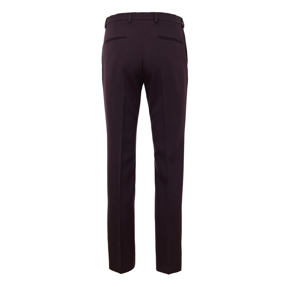 Gucci Wool Trousers — Burgundy