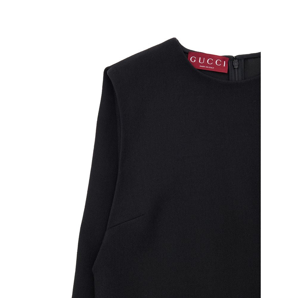 Gucci Wool Bell Dress — Black