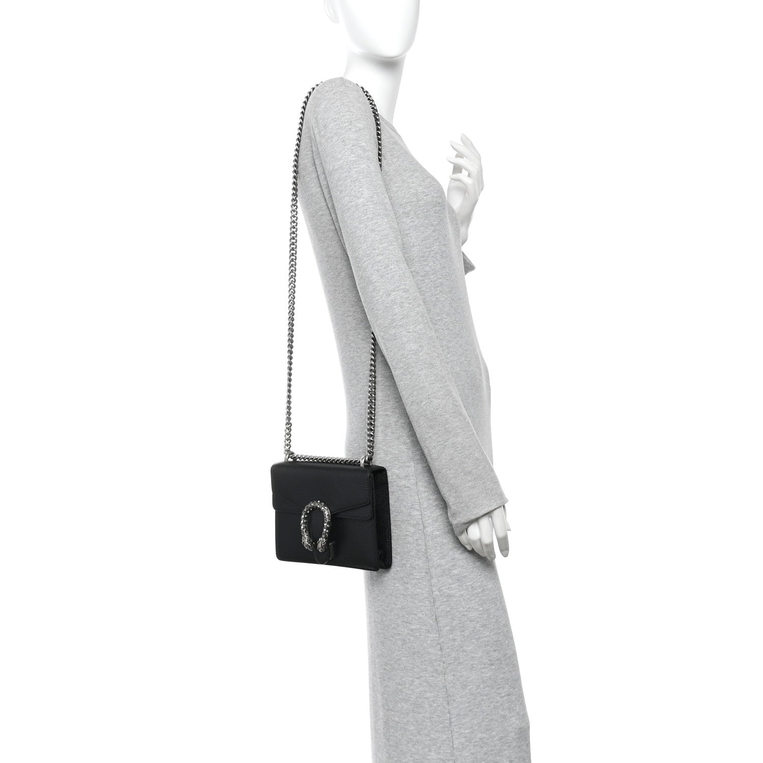 Calfskin Mini Dionysus Shoulder Bag Black