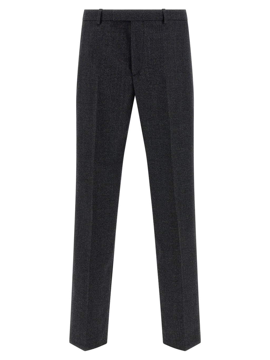 Gucci Wool Mouliné Trousers — Charcoal