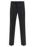 Gucci Wool Mouliné Trousers — Charcoal