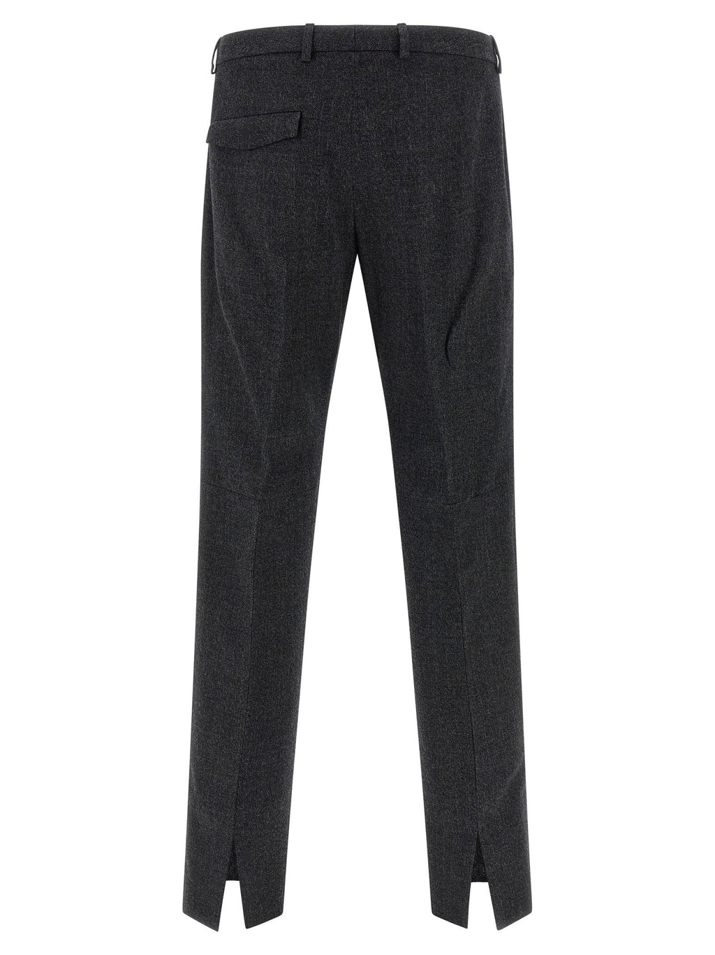 Gucci Wool Mouliné Trousers — Charcoal