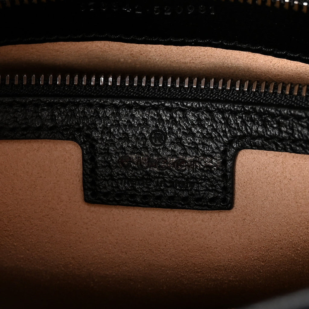 Textured Dollar Calfskin Web Medium Diana Tote Bag Black Dusty Grey