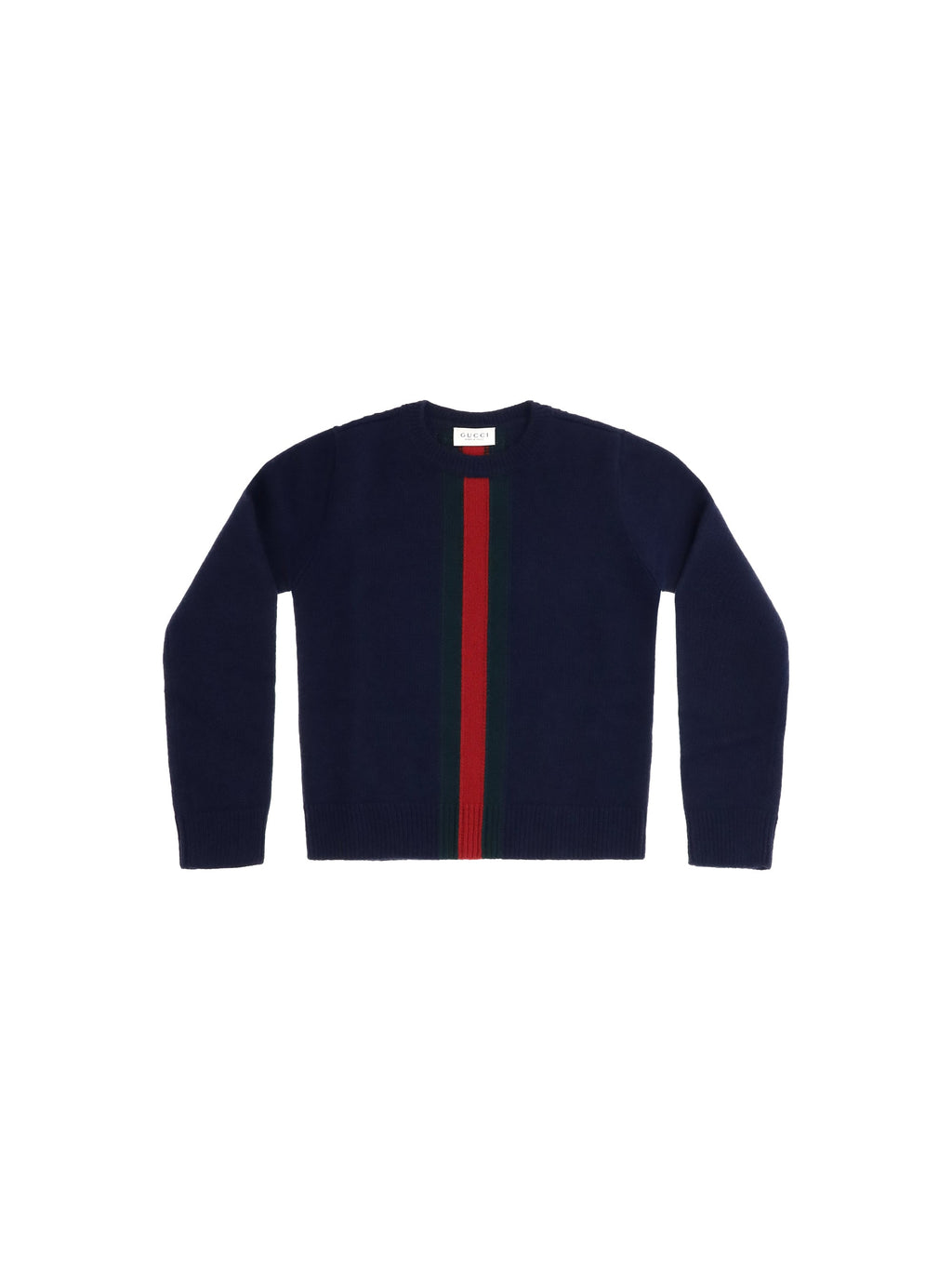 Gucci Web Stripe Sweater — Navy