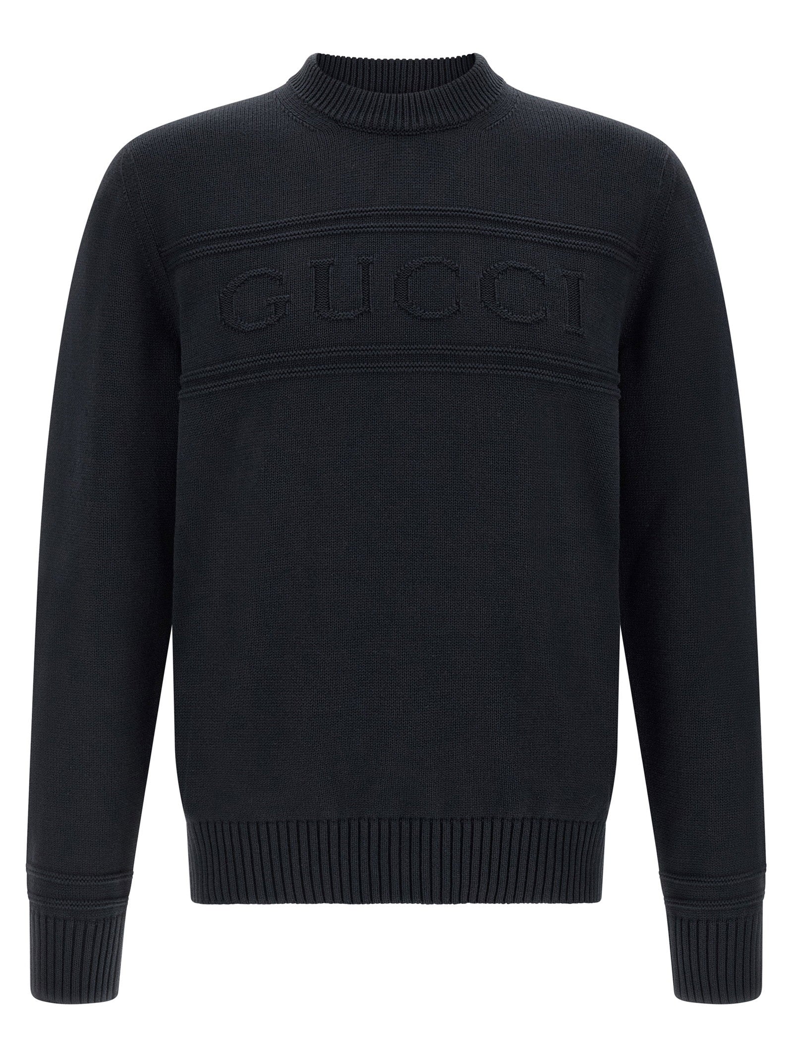 Gucci Intarsia Knit Sweater — Black