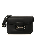Arabella Calfskin Horsebit 1955 Soft Small Shoulder Bag Black