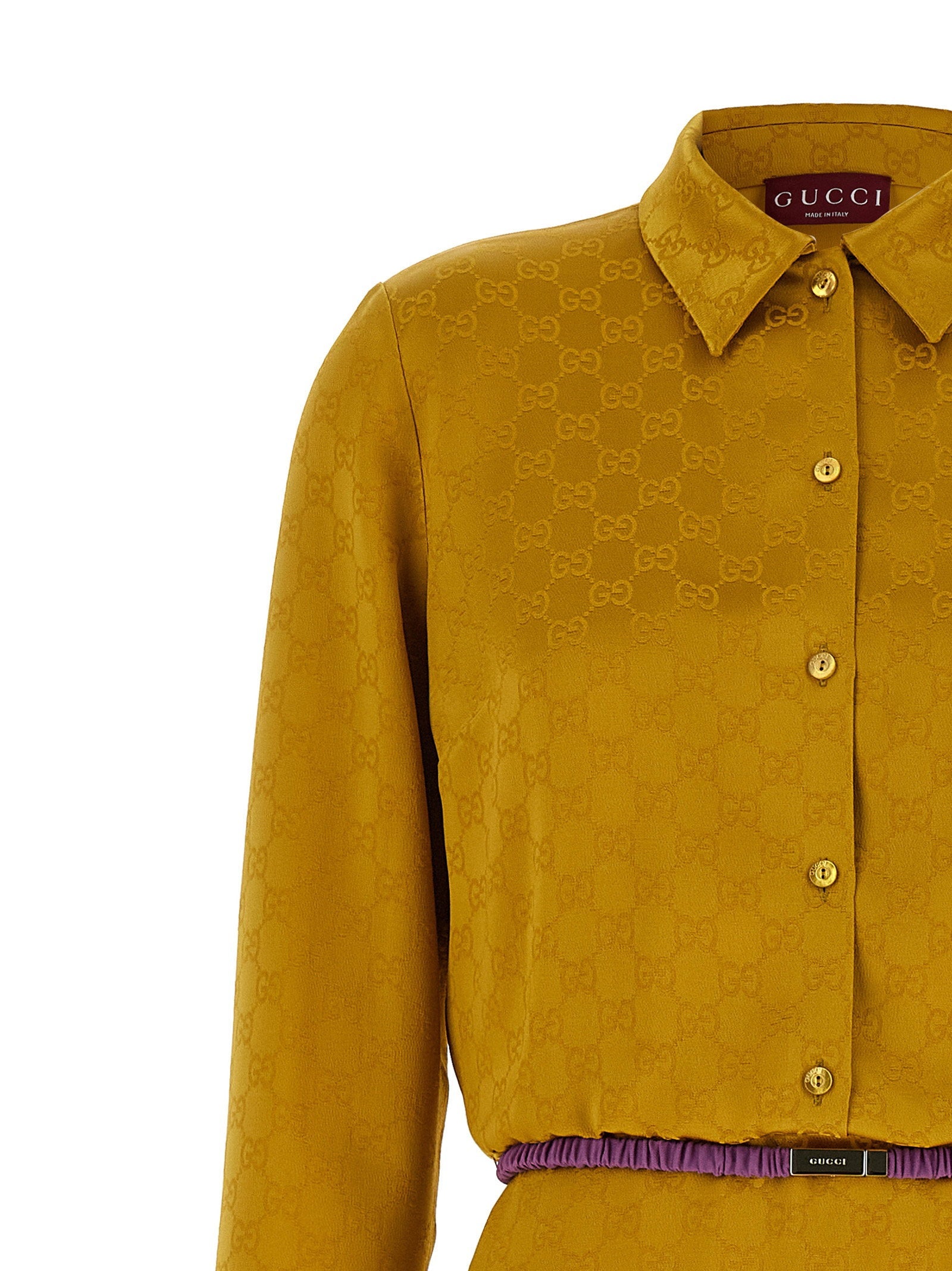 Gucci GG Jacquard Dress — Gold