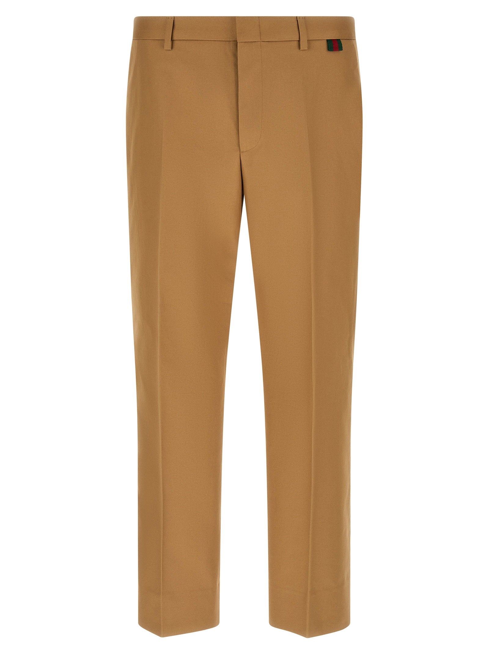 Gucci Web Loop Trousers — camel