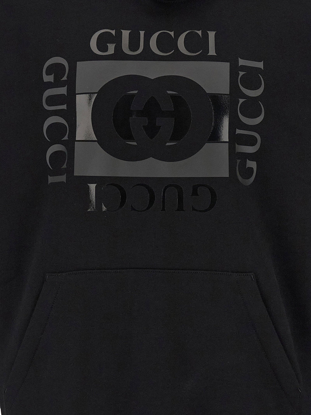 Gucci Incrocio GG Hoodie — Black