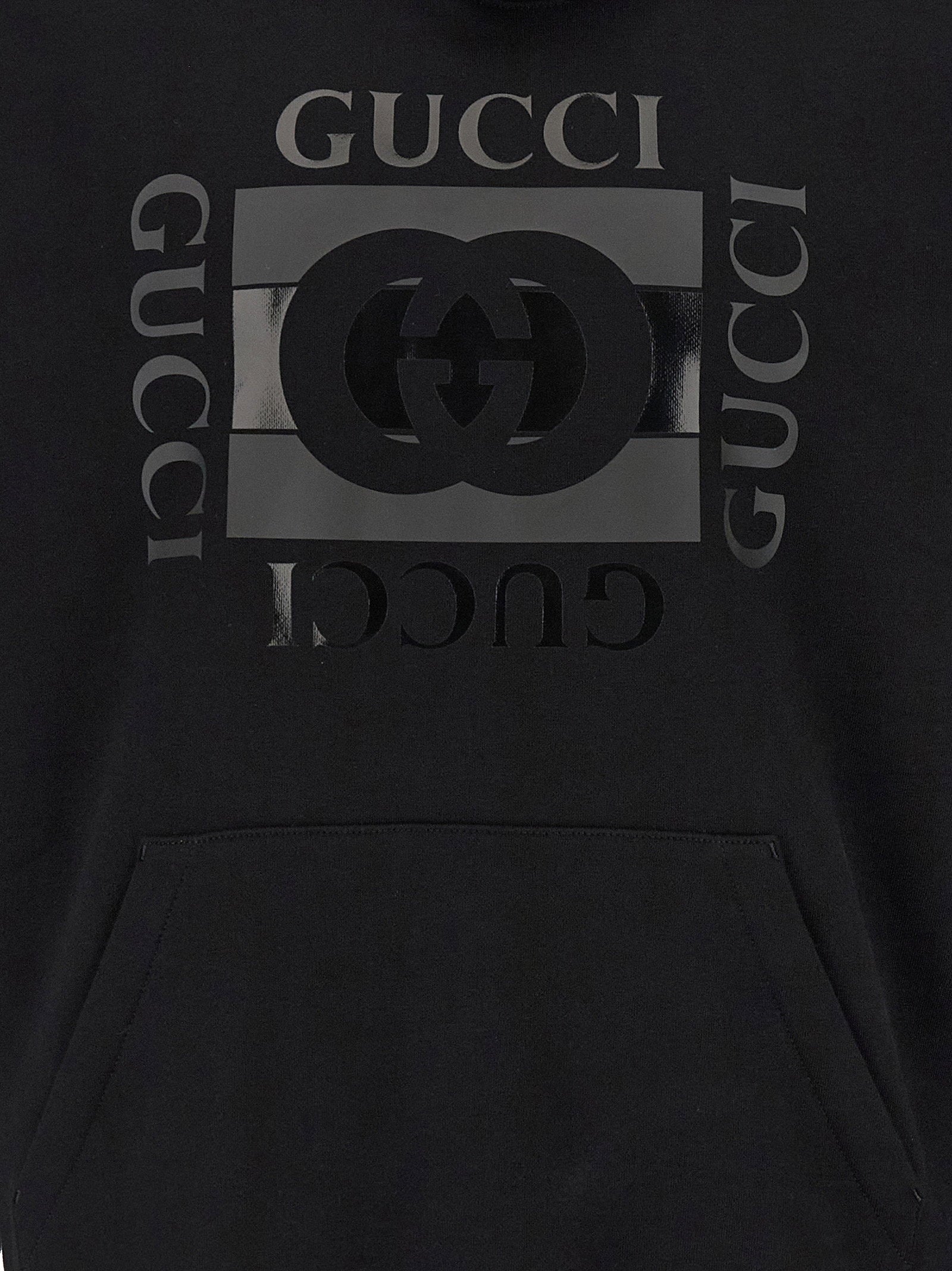 Gucci Incrocio GG Hoodie — Black