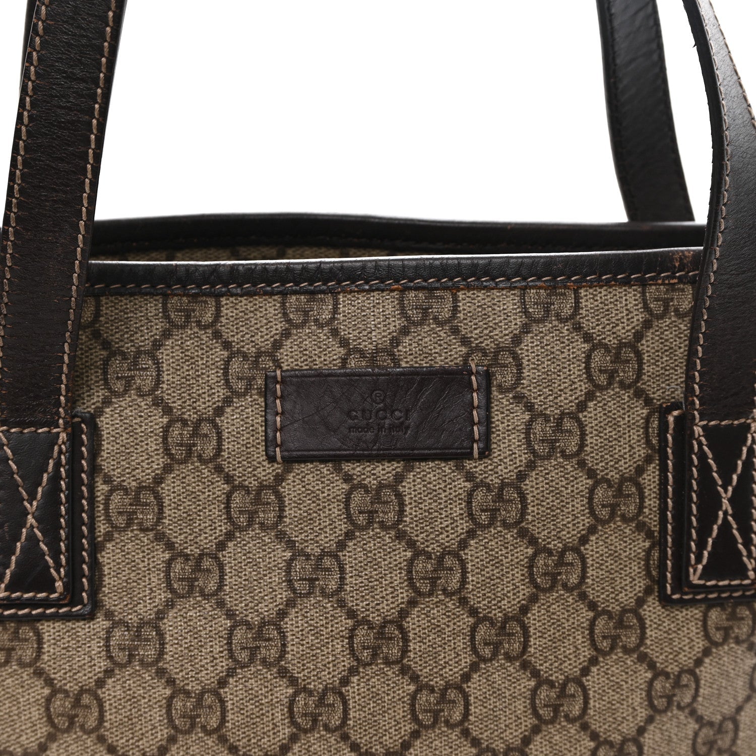 GG Supreme Monogram Small Joy Tote Dark Brown