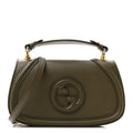 Roxy Calfskin Medium Blondie Top Handle Bag Forest Green
