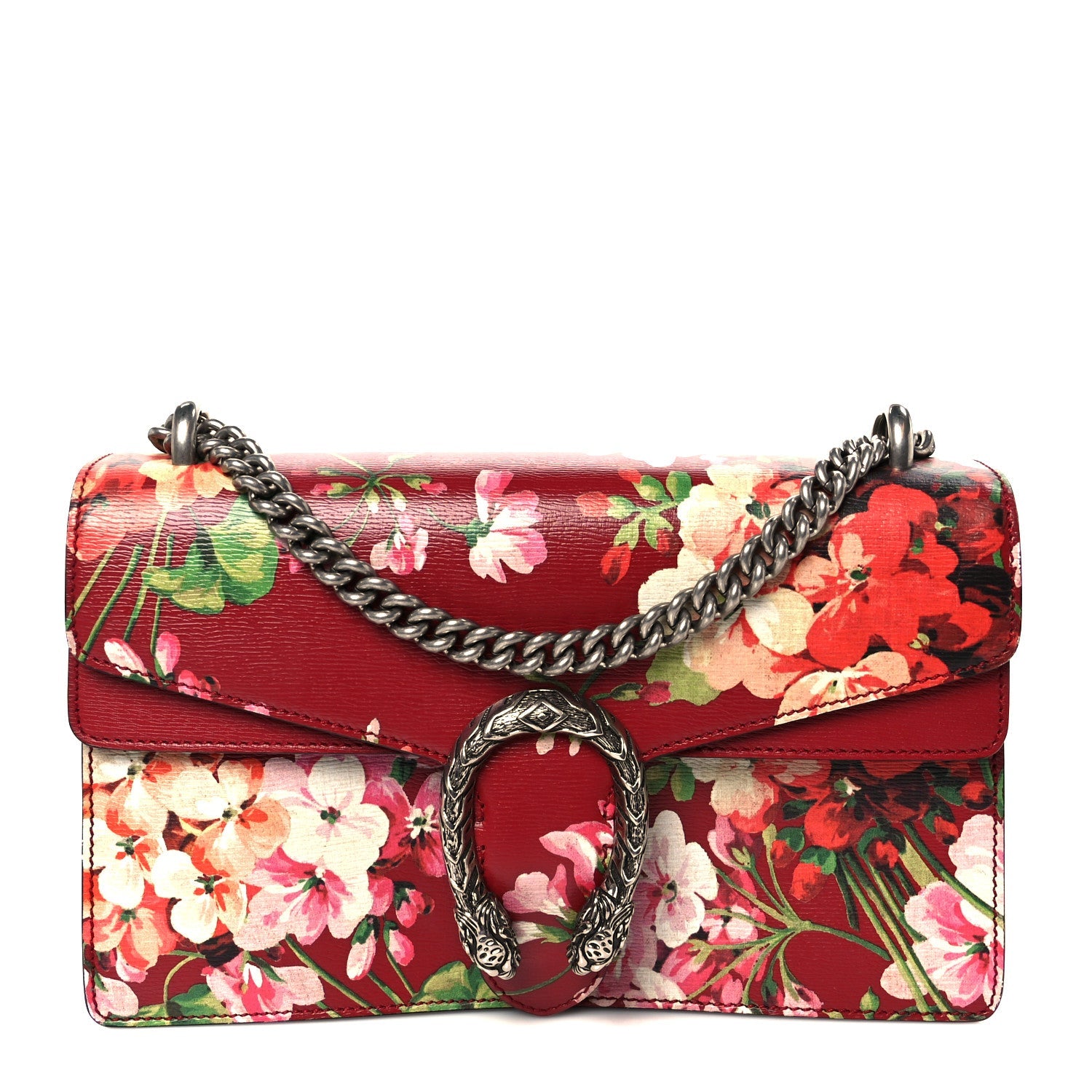 Calfskin Blooms Print Small Dionysus Shoulder Bag Romantic Cherry Multicolor
