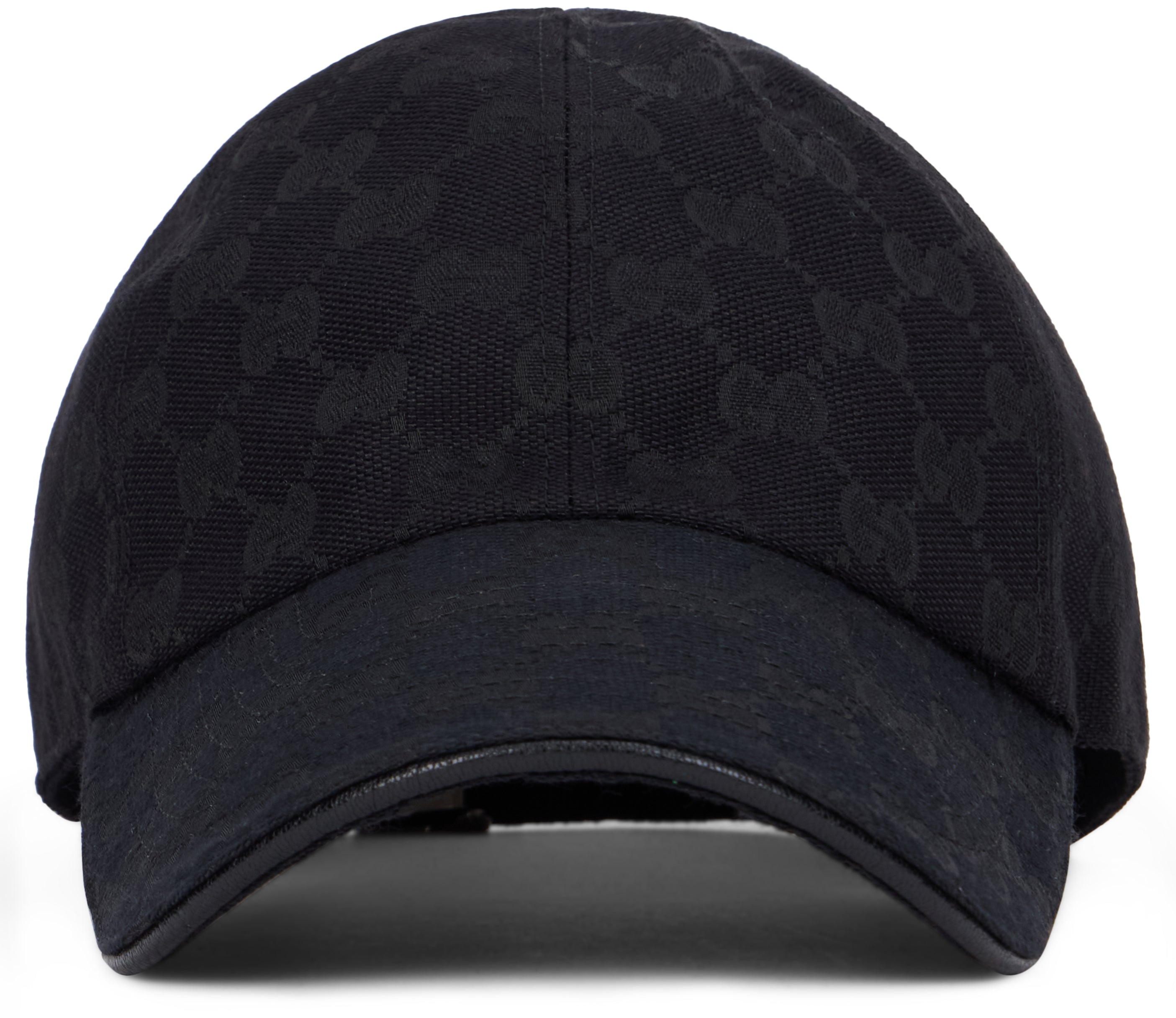 Gucci 875733 GG Monogram Cotton Baseball Cap — Black