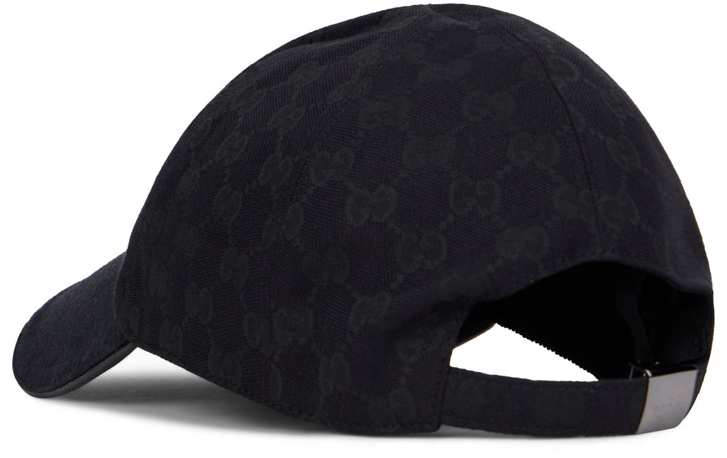 Gucci 875733 GG Monogram Cotton Baseball Cap — Black