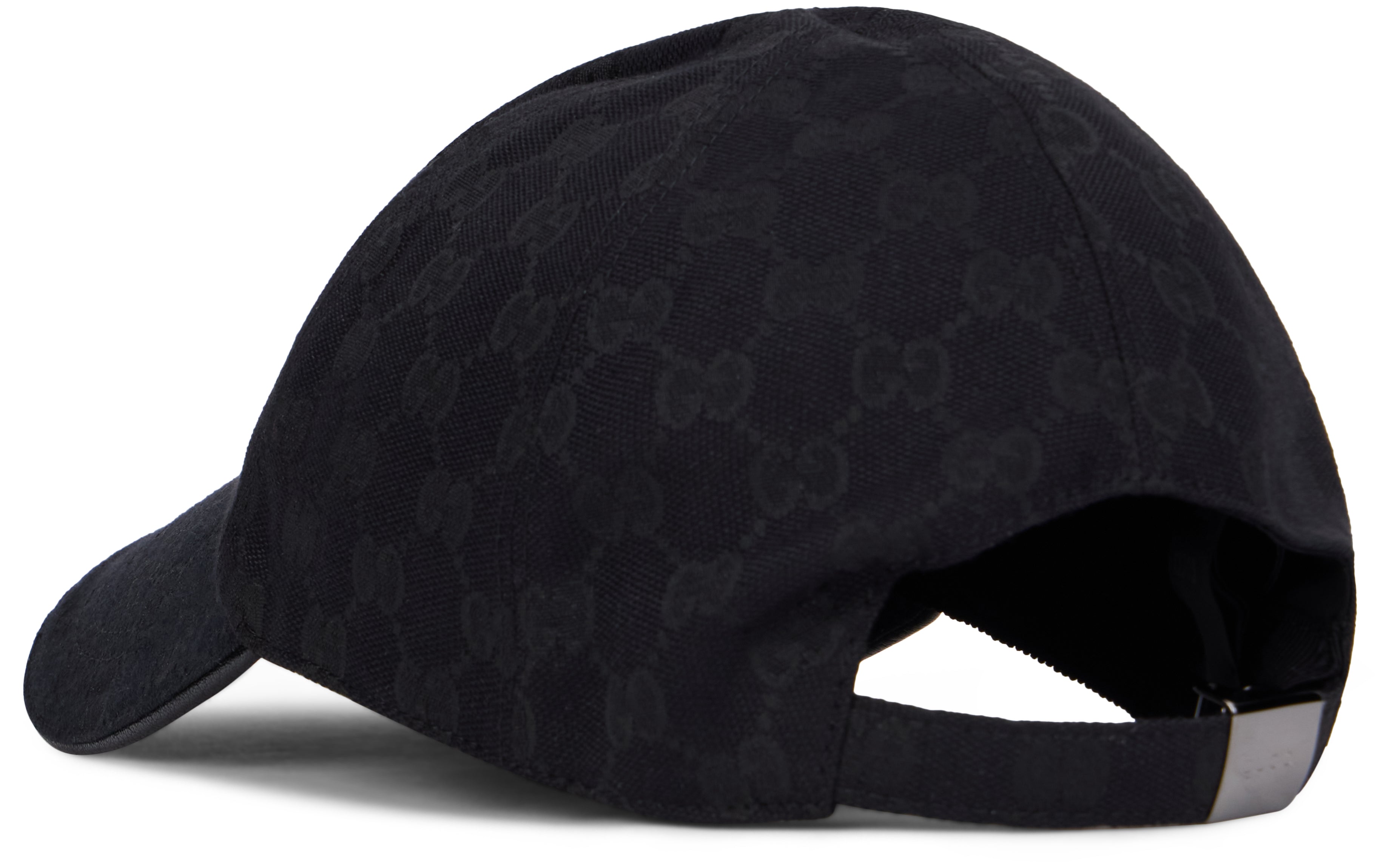 Gucci 875733 GG Monogram Cotton Baseball Cap — Black