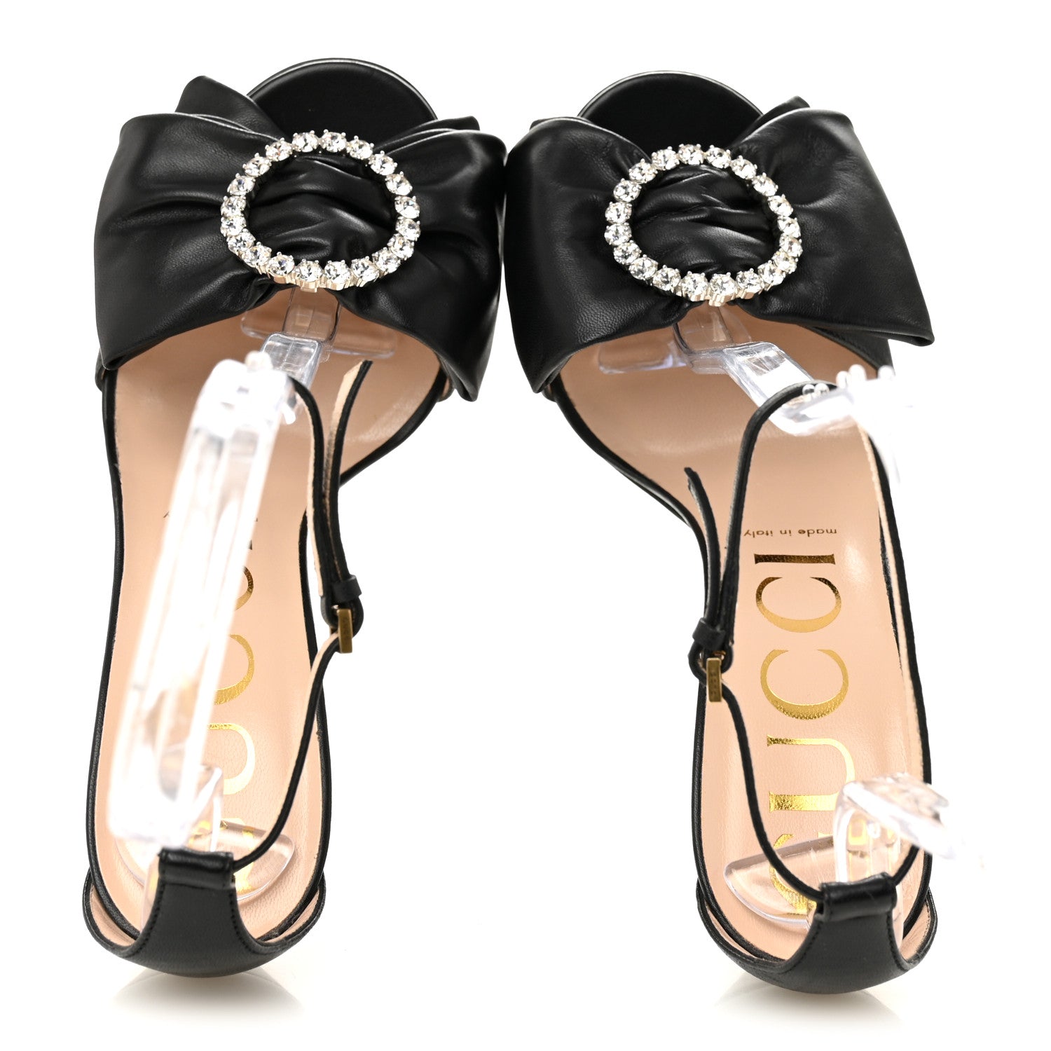 Nappa Ilse Pleated Bow Sandals 39 Black