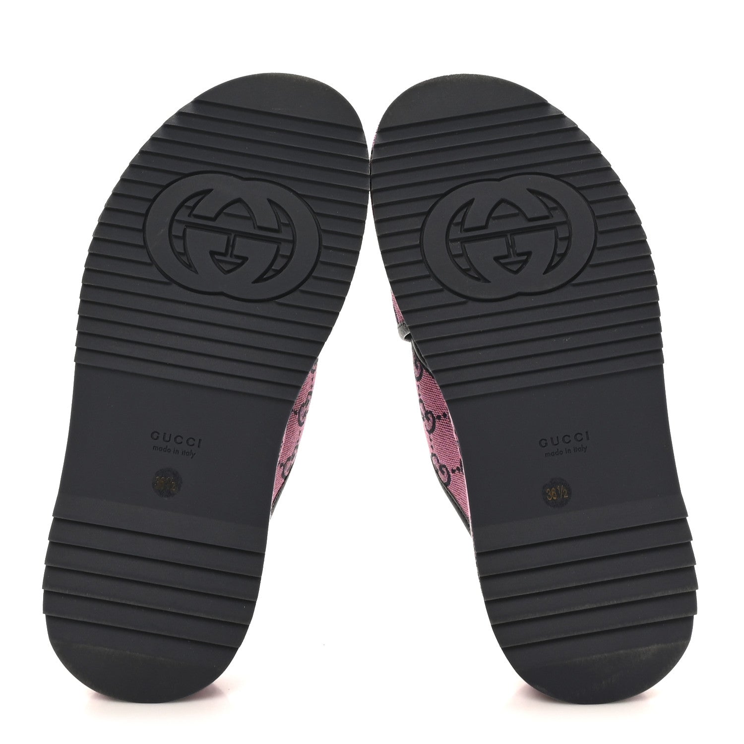 Monogram Multicolor Criss Cross Platform Slide Sandals 36.5 Pink Blue