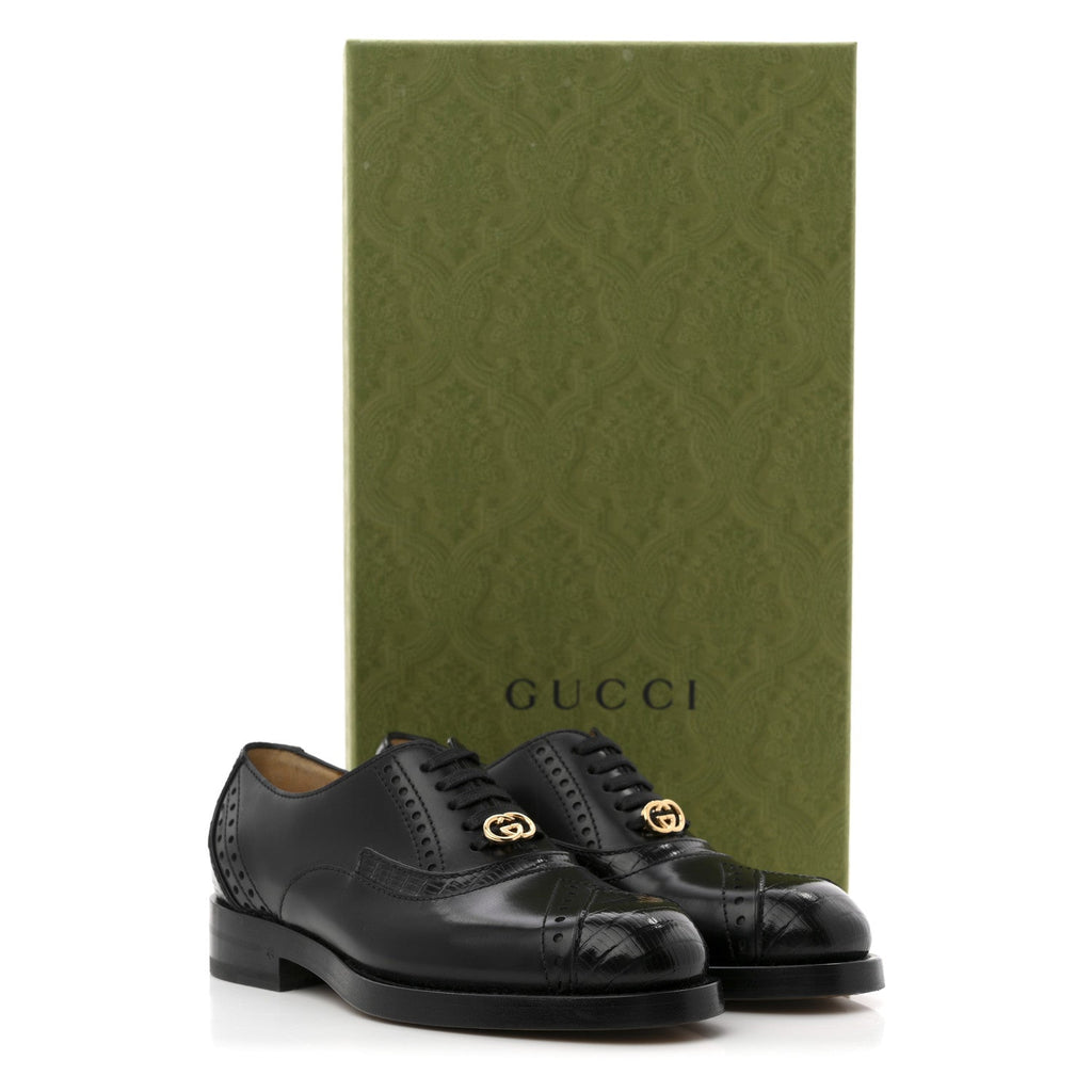 Glossy Calfskin Tejus Womens Lace Up Loafers 35 Black