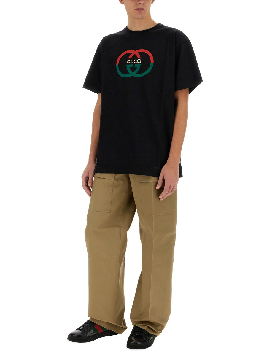 Gucci Cotton Cargo Pants — Beige