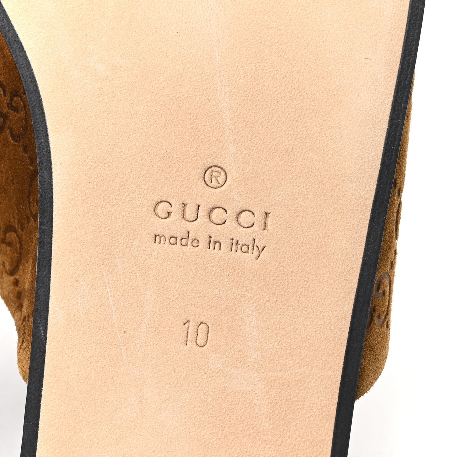 Suede Cachemire Monogram Mens Princetown Slippers 10 Pepper Brown