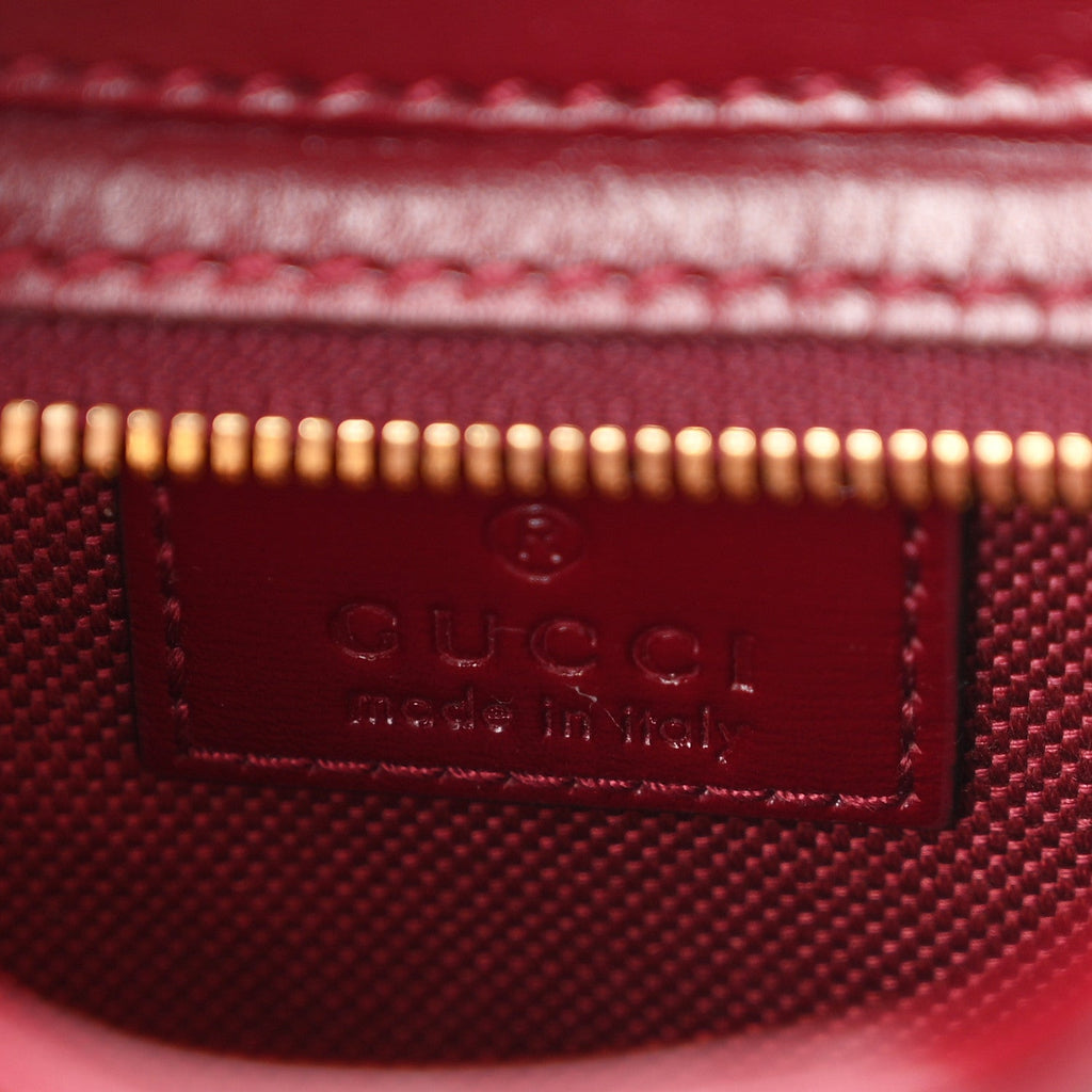 GG Shadow Monogram Mini Moon Side Shoulder Bag Rosso Ancora Red