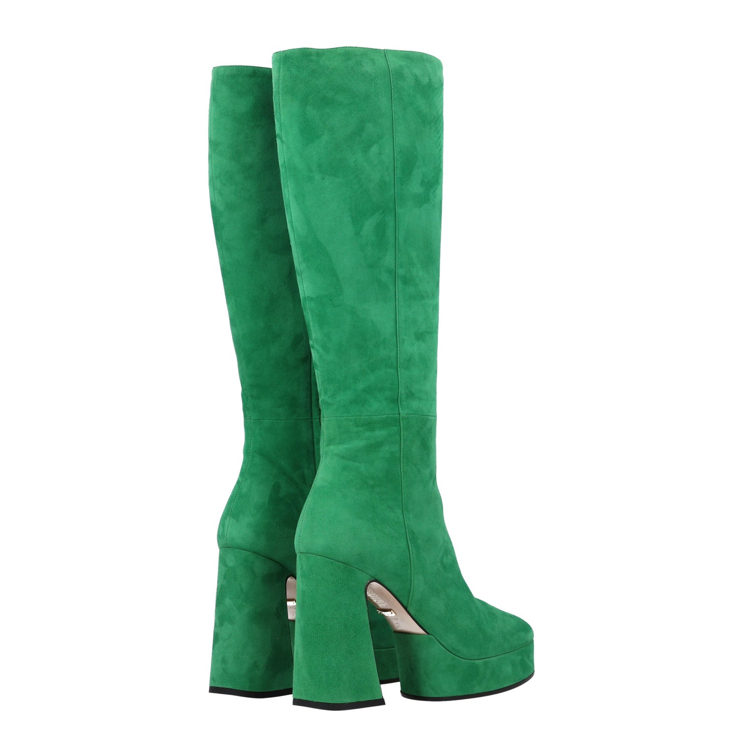 Kid Scamosciato Knee High Boots 37 Green