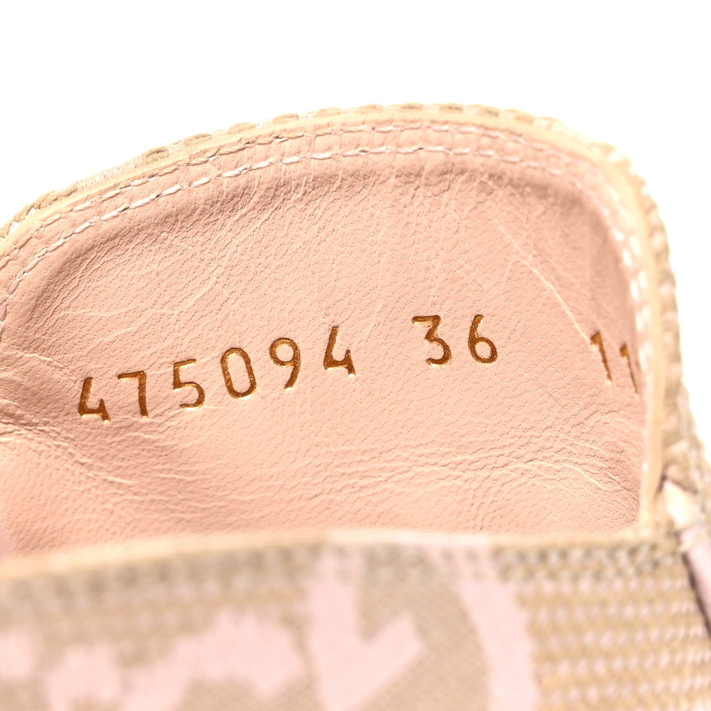 Monogram Macro GG Nappa Charlotte Womens Princetown Slippers 36 Beige Perfect Pink