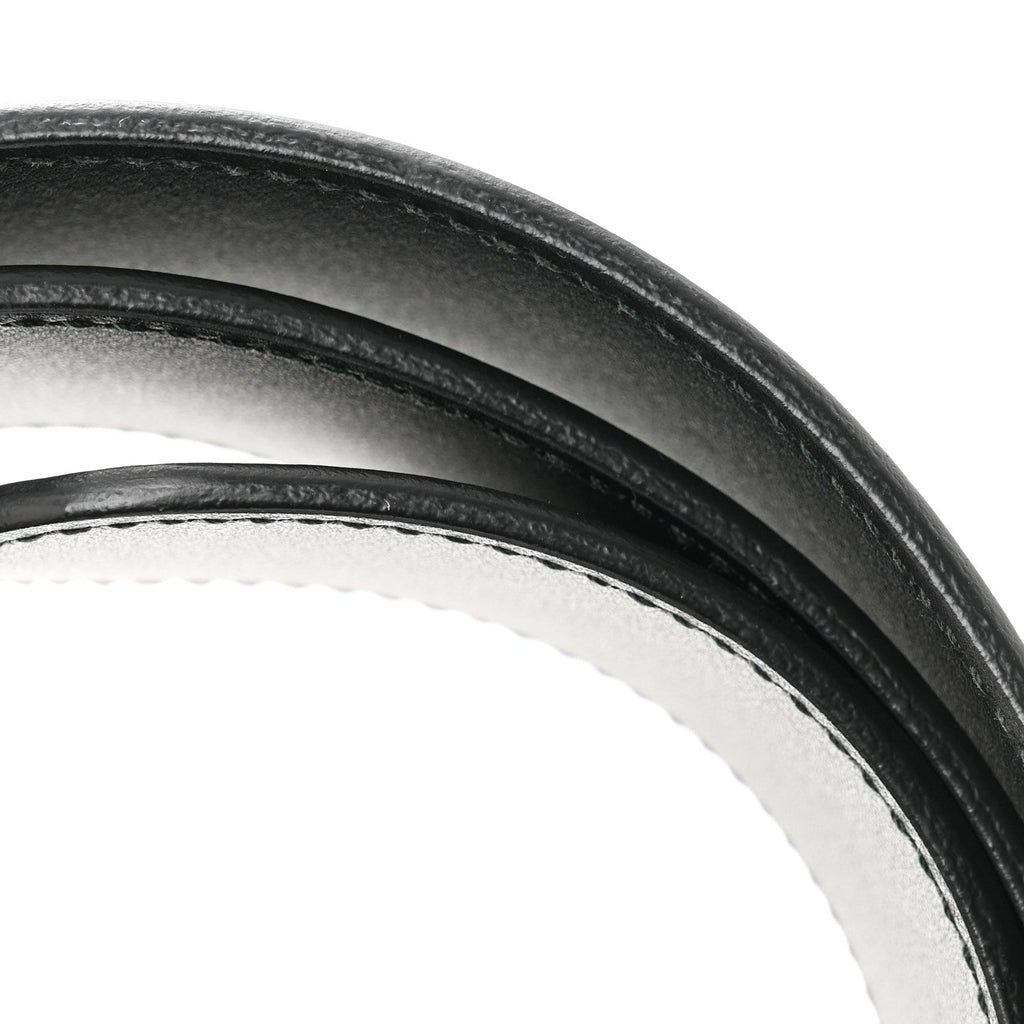 Moon Calfskin Pearl Double G 40mm Belt 90 36 Black Cream