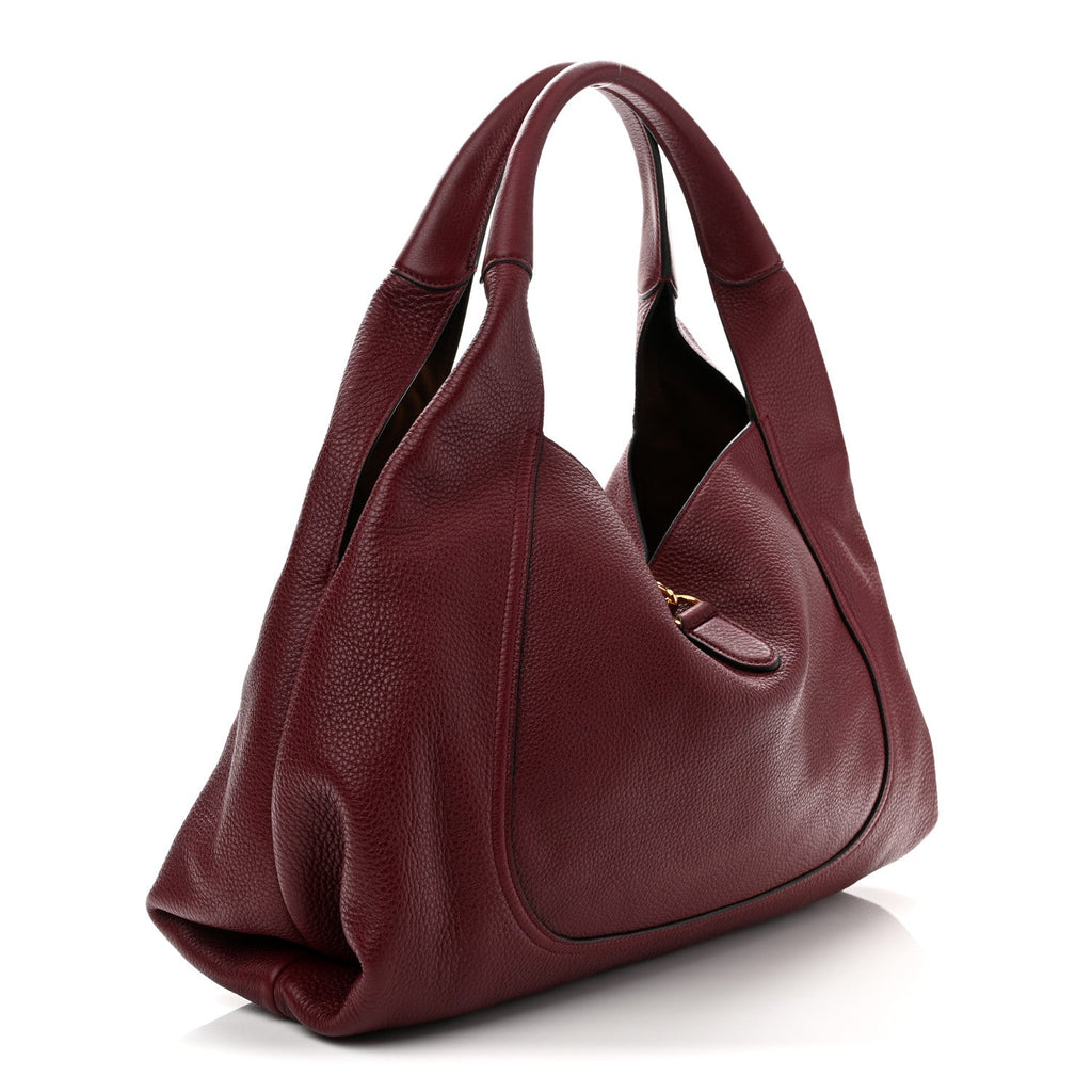 Grained Calfskin Softbit Maxi Shoulder Bag Rosso Ancora Red