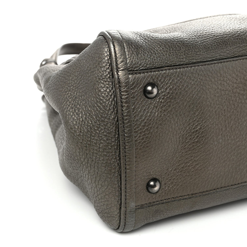 Metallic Cellarius Calfskin Medium Soho Shoulder Bag Sasso