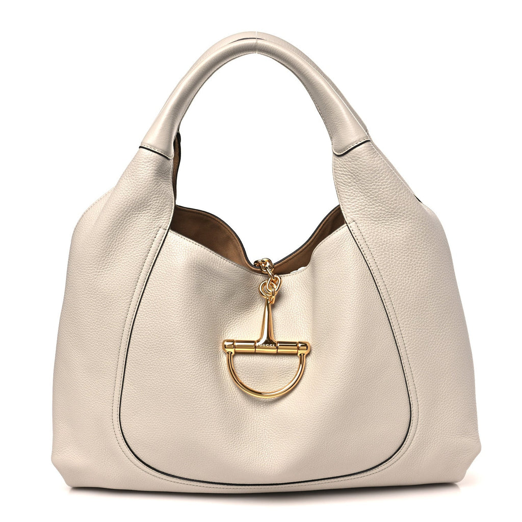 Grained Calfskin Softbit Maxi Shoulder Bag Taupe