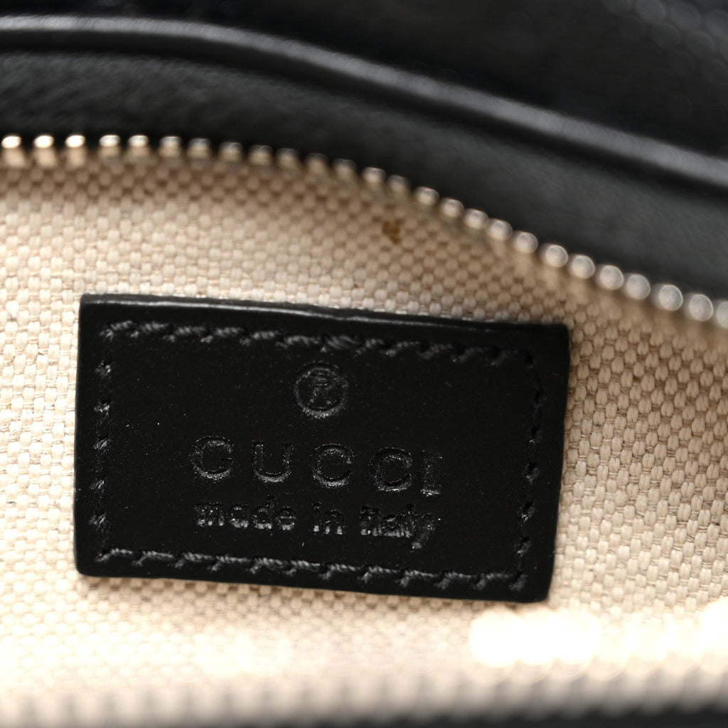 Calfskin GG Tennis Embossed Belt Bag Black
