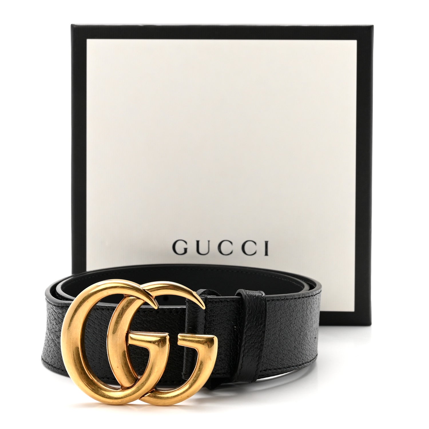 Textured Calfskin Double G 40mm Belt 80 32 Black