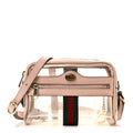 Vinyl Web Mini Ophidia Transparent Shoulder Bag Perfect Pink