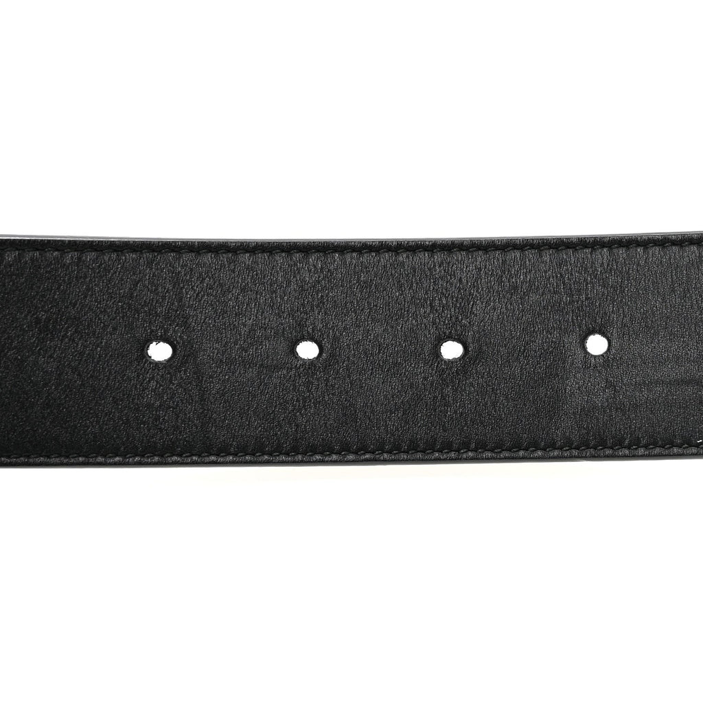Moon Calfskin Torchon Double G 25mm Belt 75 30 Black