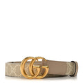 GG Supreme Monogram Matte Plutone Calfskin Double G 40mm Belt 75 30 Beige Mystic White Oatmeal