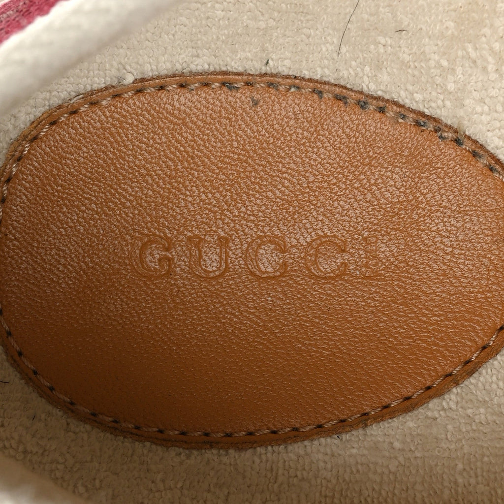 New Canvas GG Monogram Womens Chunky Sneakers 38.5 Rosso Ancora