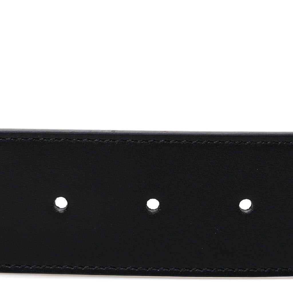 GG Supreme Monogram Matte Plutone Calfskin Double G 40mm Belt 75 30 Beige Ebony Black