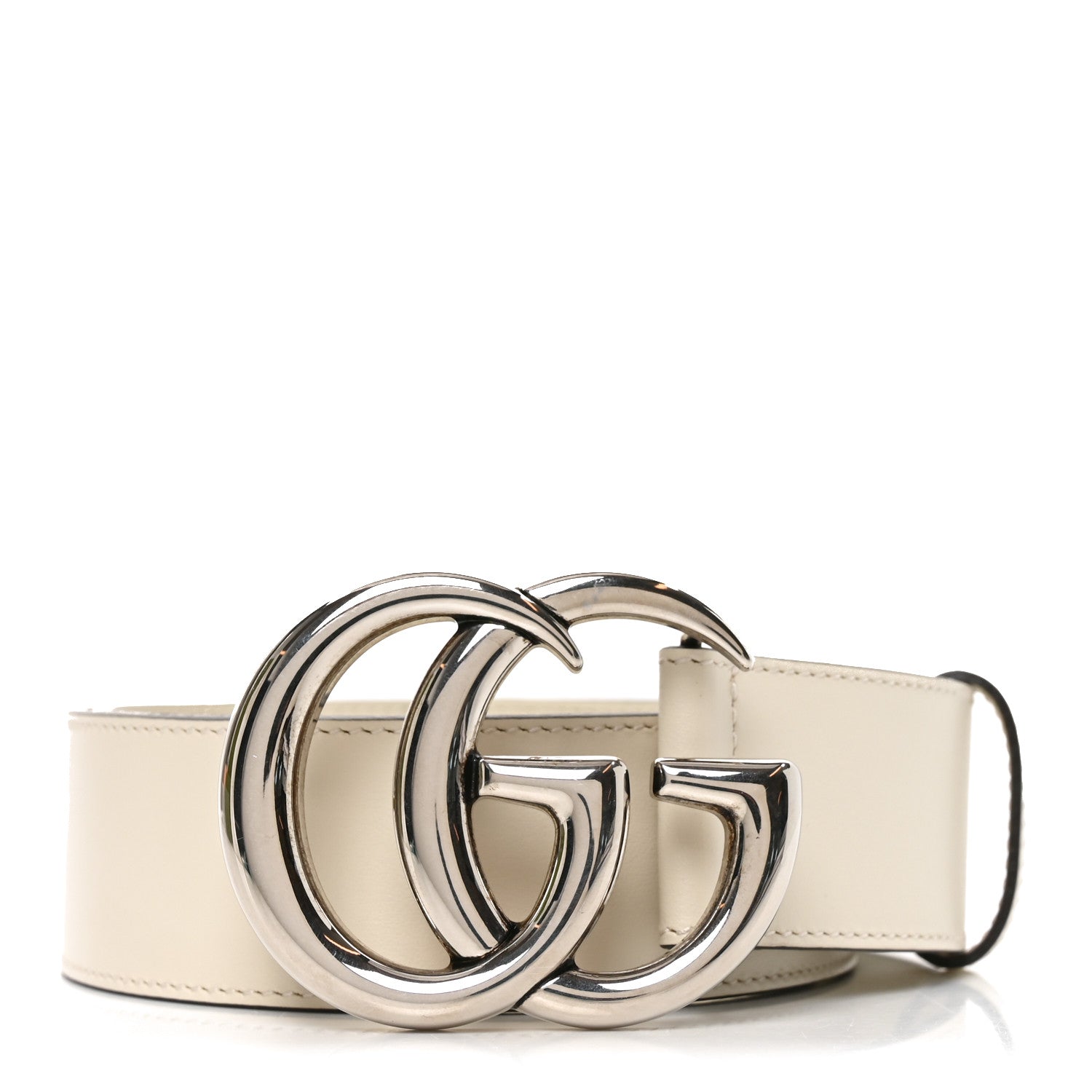 Calfskin Double G 40mm Belt 85 34 Mystic White