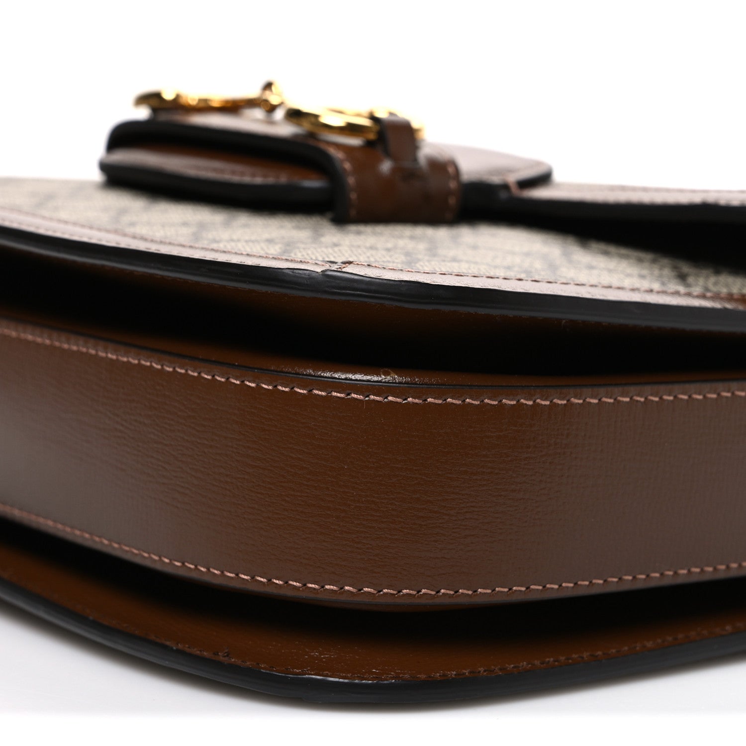 GG Supreme Monogram Horsebit 1955 Shoulder Bag Beige Brown Sugar