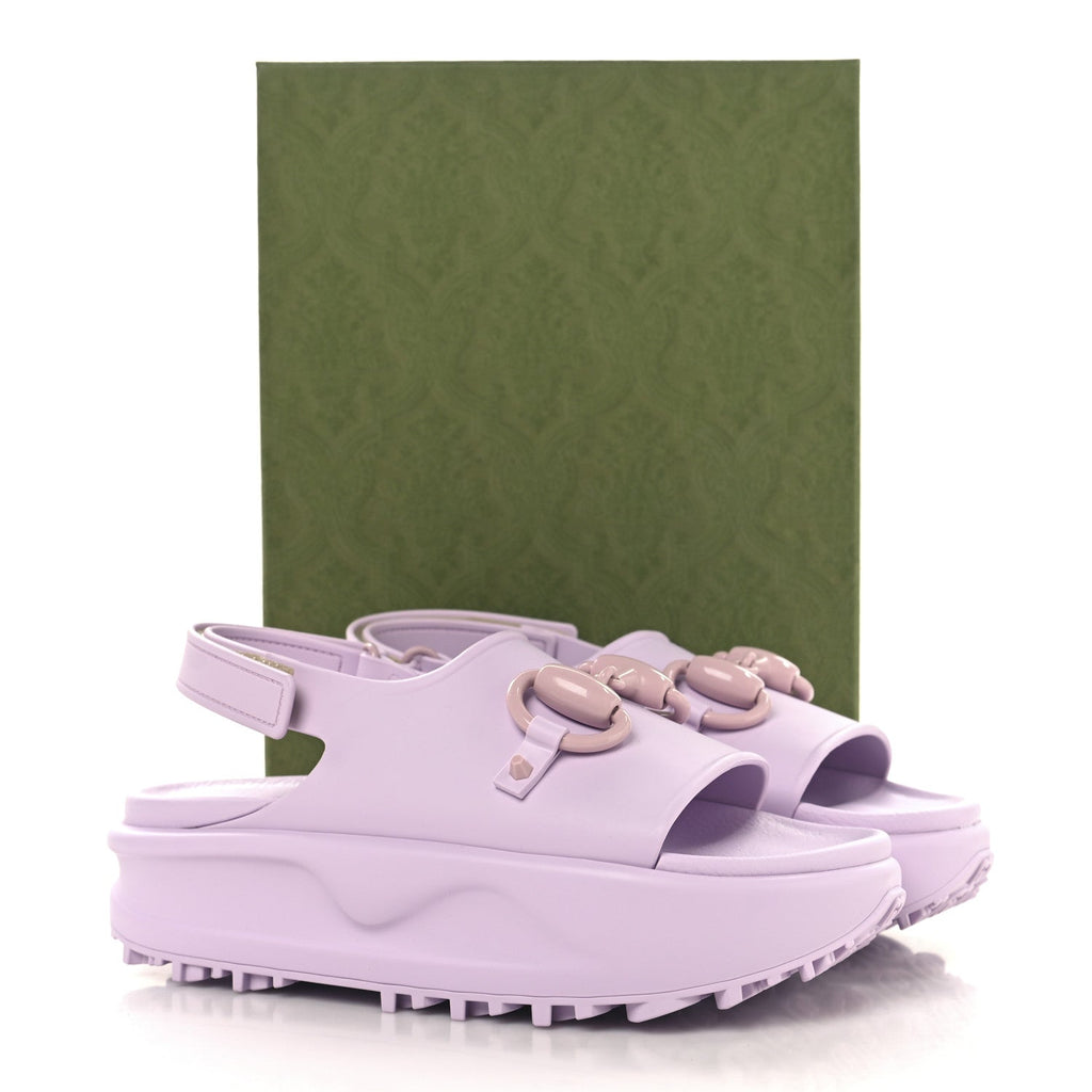 Soft Rubber Horsebit Touch Womens Strapped Sandals 36 Talc Pink