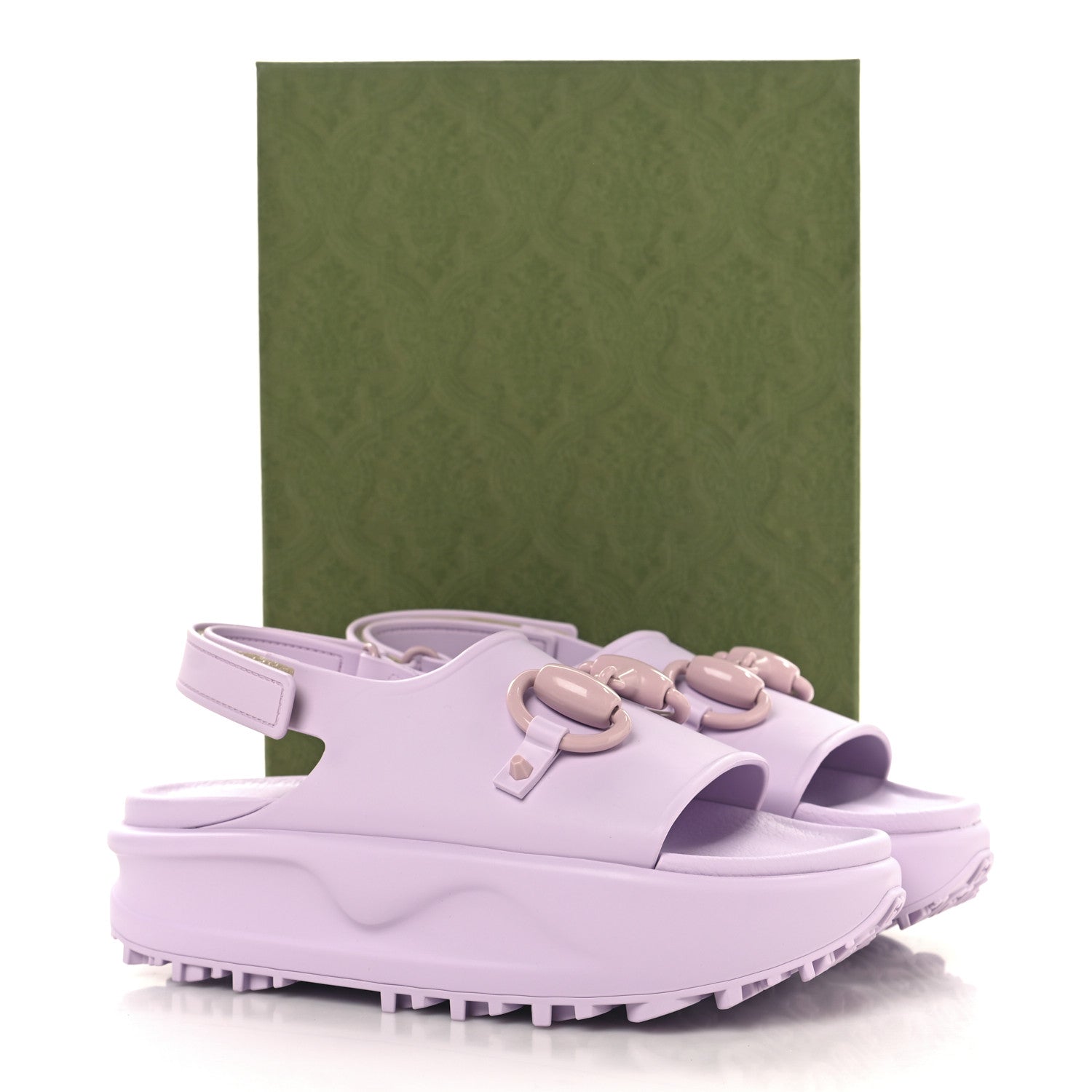 Soft Rubber Horsebit Touch Womens Strapped Sandals 36 Talc Pink