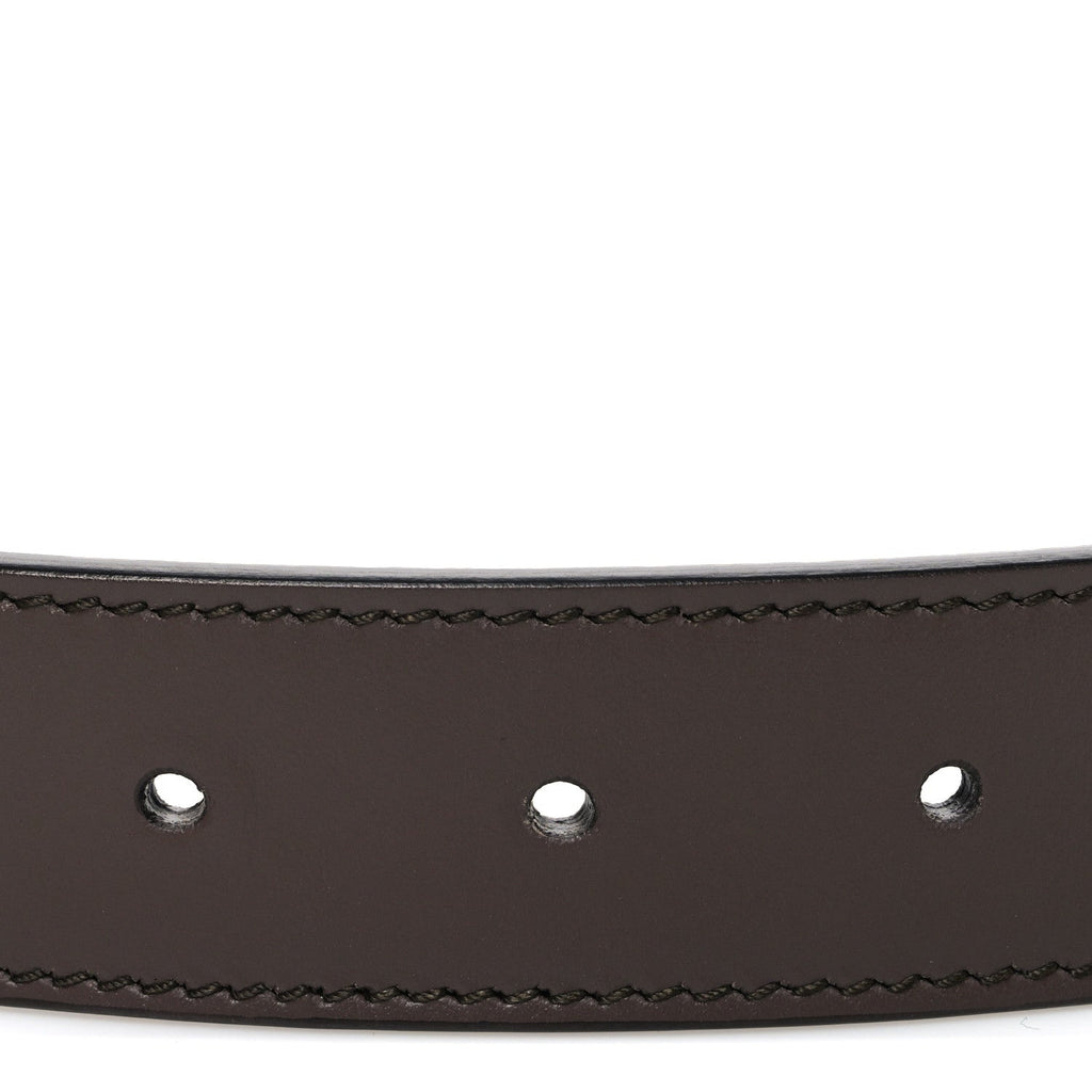 GG Supreme Monogram Matte Plutone Calfskin Double G 30mm Belt 70 28 Beige Ebony New Acero