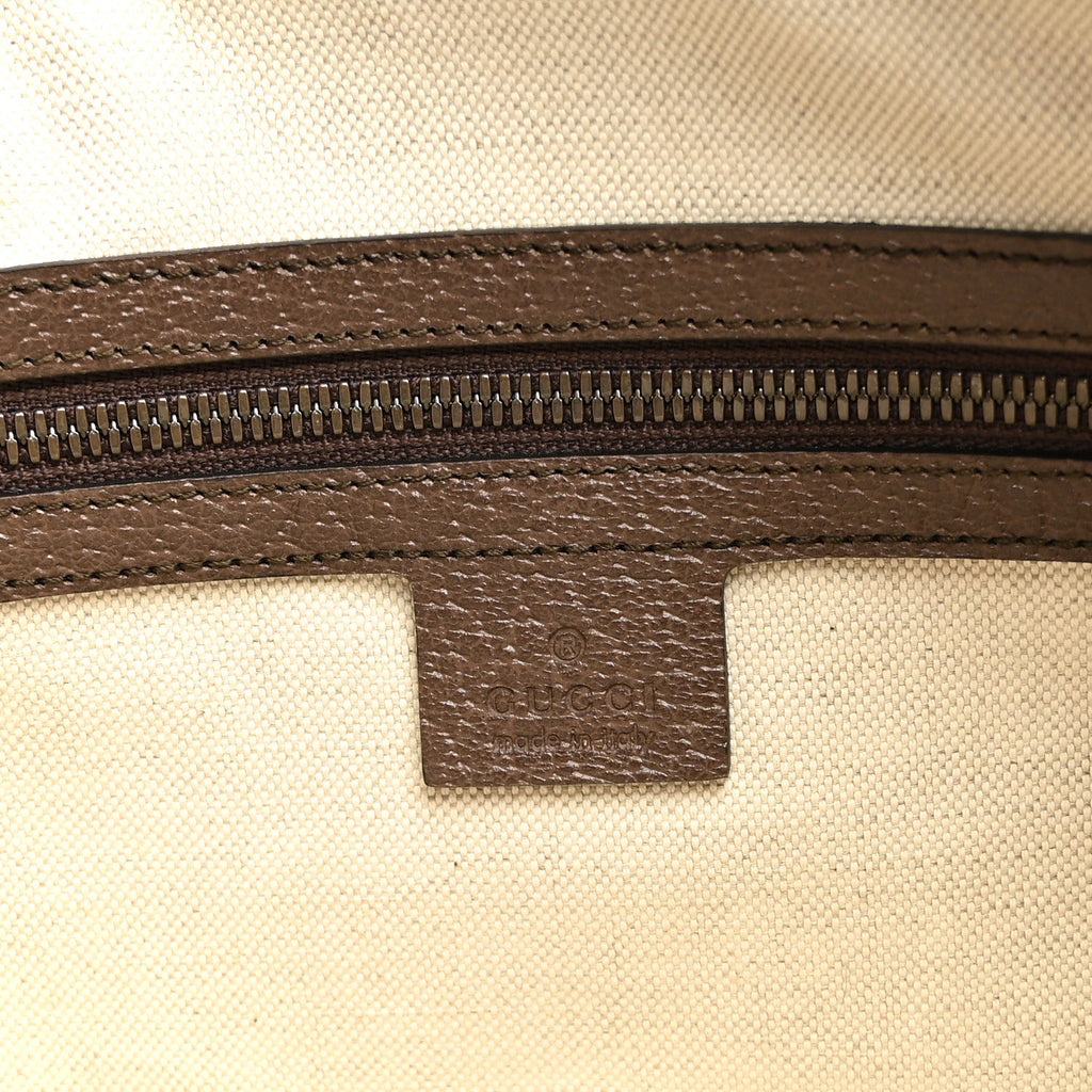 GG Supreme Monogram Web Small Ophidia Half Moon Hobo Brown
