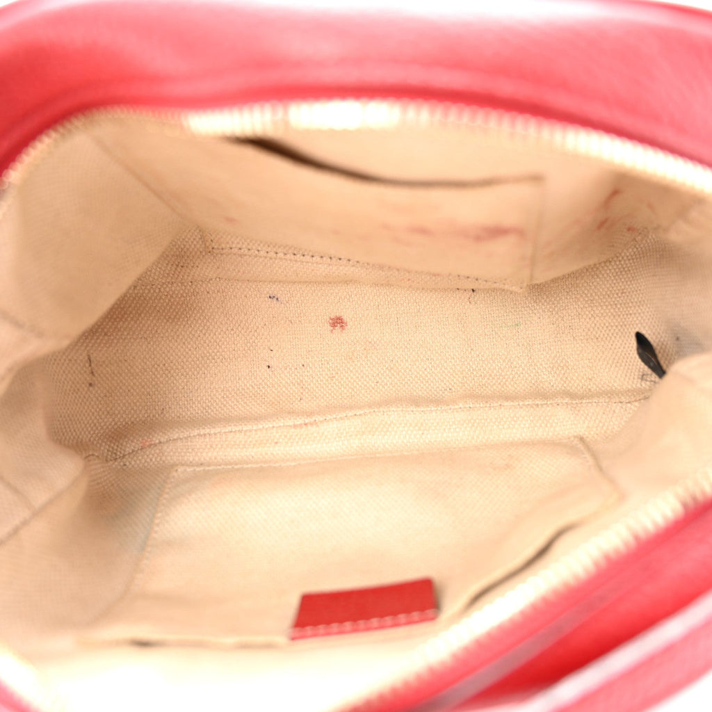Pebbled Calfskin Small Soho Disco Bag Tabasco Red