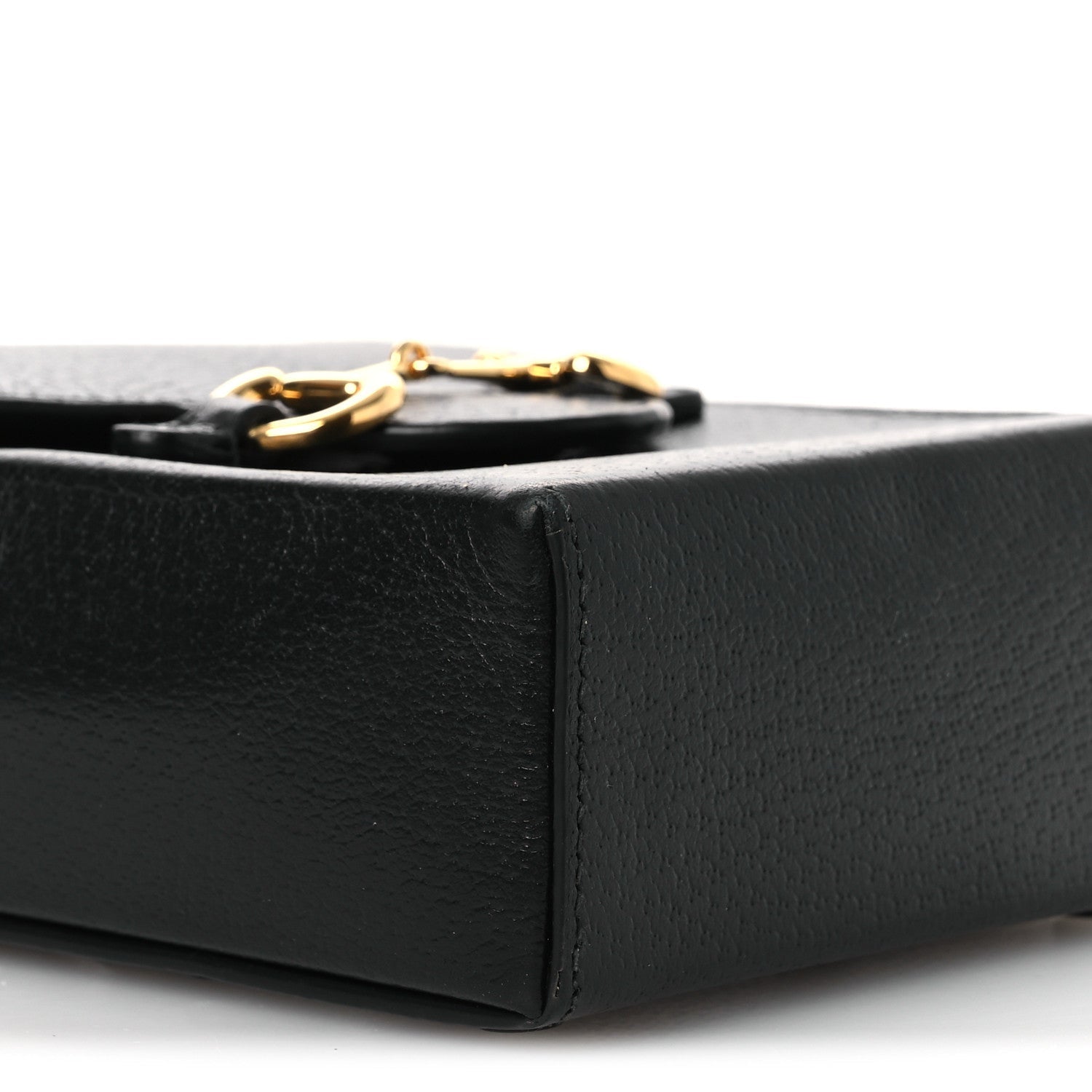 Dollar Calfskin Vertical Horsebit 1955 Crossbody Bag Black