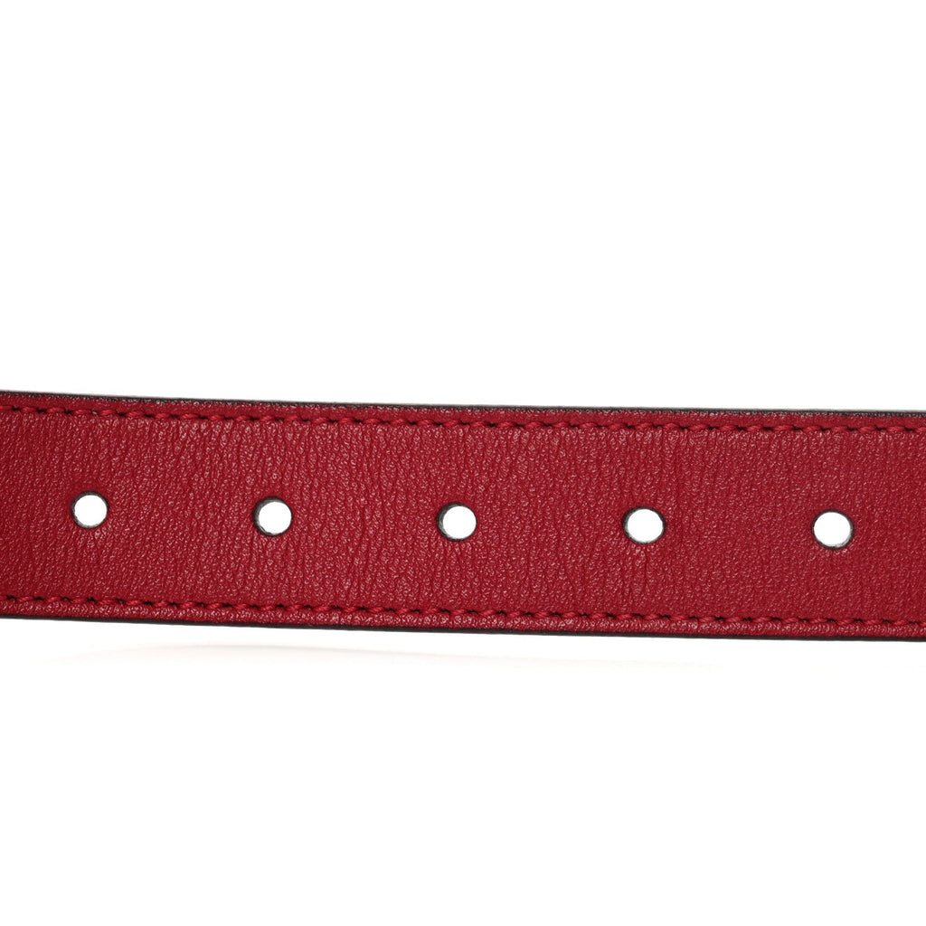 Calfskin Kids Double G 20mm Belt M Red